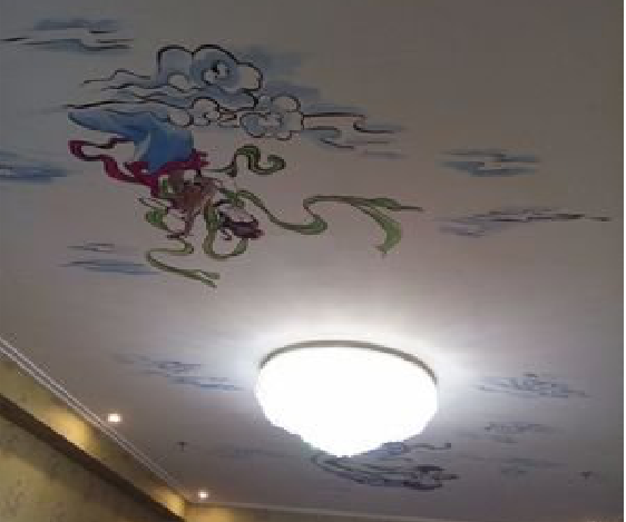 峨山如何快速绘制天花板上的手绘墙？